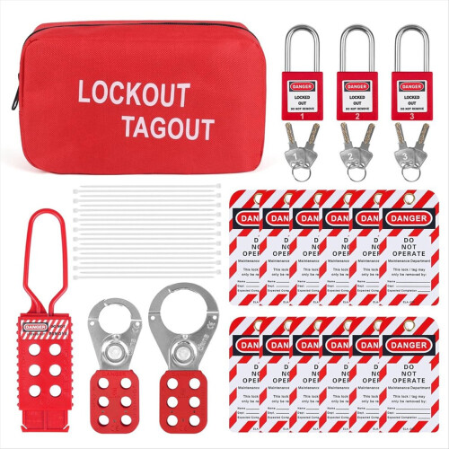 Lockout Tagout Kit Electrical-Group HaspsTags,Lock Out Industrial Tool 1