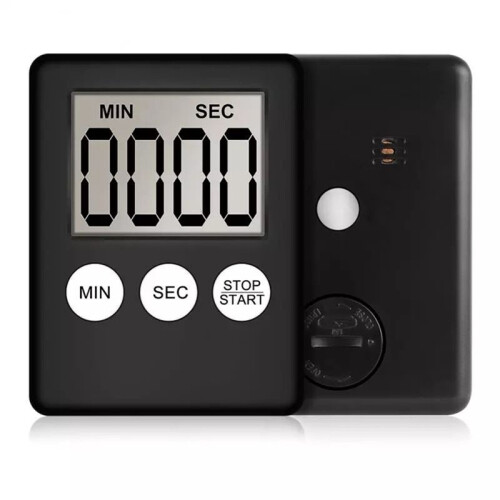 Digital Kitchen Timer, Timer, Egg Timer, Suitable for Work, Sports Timer, Game, Cooking Timer, 2 Pack Black 1