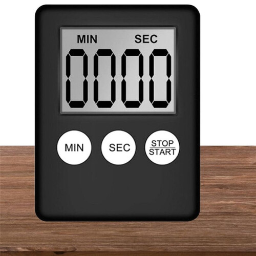 Digital Kitchen Timer, Timer, Egg Timer, Suitable for Work, Sports Timer, Game, Cooking Timer, 2 Pack Black 2