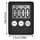 Digital Kitchen Timer, Timer, Egg Timer, Suitable for Work, Sports Timer, Game, Cooking Timer, 2 Pack Black 6
