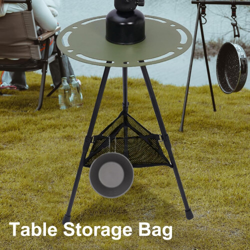 Folding Table Storage Bag, Triangular Mesh Bag, Outdoor Folding Net Bag, Picnic Storage Bag 2