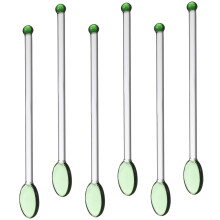 Beautiful Glass Stirring Sticks Colorful Stirrers for Cocktails, Tea, and Coffee 6Piece Set
