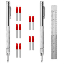 2 Pack Tungsten Carbide Tip Scriber Tool, Metal Scribe Marking Tools w