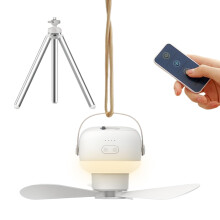 Tent Ceiling Fan with Light, USB, 7200mah Battery, Remote, Outdoor Gear