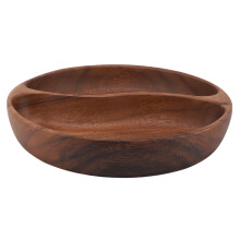 Durable Wooden Fruit Platter, Versatile Serving Piece for Cheese Desserts Snacks, Rustic Design Acacia Wood Tray with Food Safe Finish, Ideal for Serv