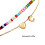 Double Layer Heart Charm Bracelet With Colorful Beads Initial-G 4