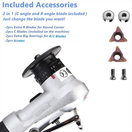 2 in 1 Mini Pneumatic Chamfering Machine, Air Chamfer Tool for Metal R 2