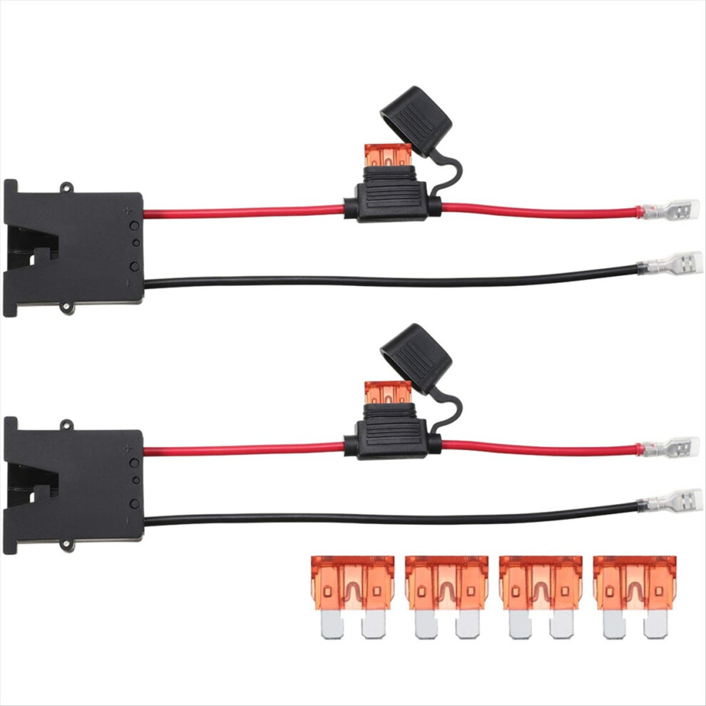 2Pcs Replacement 12 Volt Power Adapter Wiring Harness With 6Pcs Fuse,1 4852827066563