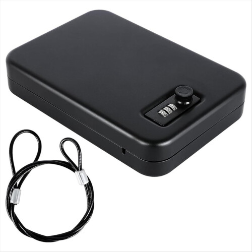Safe for , Solid Steel Safe, Small Handgun Lock Box with Combination