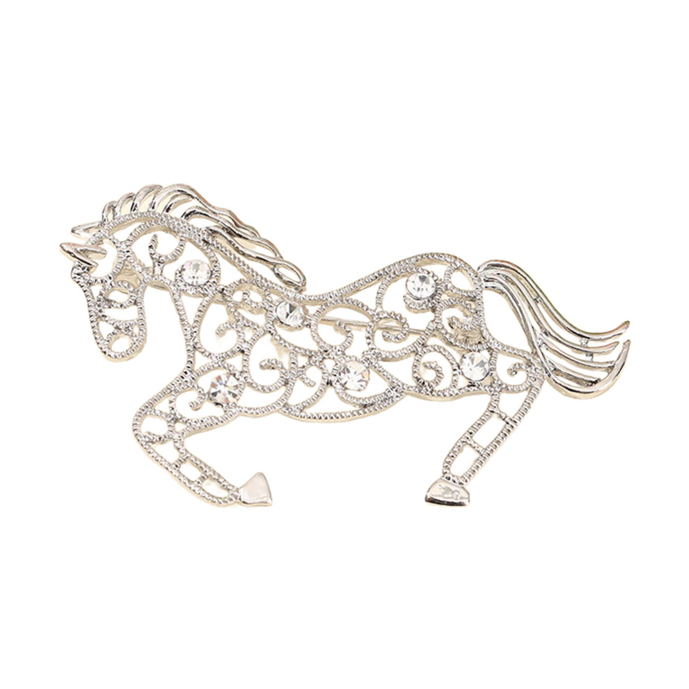 Silver Fashion Charm Brooch Pin Fashionable Horse Brooch
