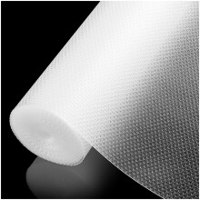 Clear EVA Shelf Liner and White Stripes PVC Liner Set of 2 for Kitchen Cabinets and Drawers