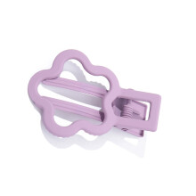 Modern Floral Pattern Hair Clip Metallic Finish Candy Tones For