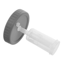Wide Mouth Mason Jar Fermentation Lid with Airlock Valve for Pickling and Canning Gray