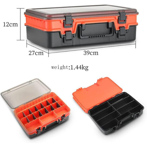 DoubleLayer Fishing Tackle Box Multifunctional Carp Accessories Storage Bait 2