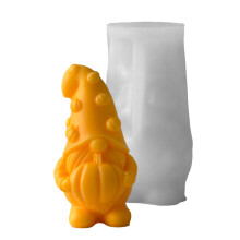 Food Grade Silicone Pumpkin Gnome Candle Molds Handmade-J5350