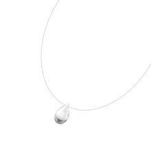Minimalist White Teardrop Necklace Modern-A drop of water