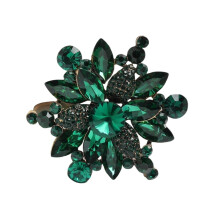 Elegant Florals Rhinestones Brooch Formal Occasion-Green