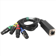 XLR 4-Channel 3-Pin Multi Network Stage and Studio Connection, Male Fe