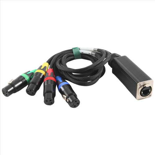 XLR 4-Channel 3-Pin Multi Network Stage and Studio Connection, Male Fe 1