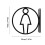 Acrylic Bathroom Identifier for Shops and Salons-black restroom 4