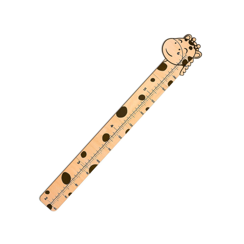 Cartoon Giraffe Wall Height Chart for Kids Growth Decal-deer