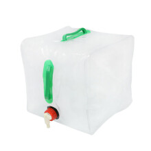 Outdoor 10/20L Water Container with Tap Camping Water Bag Folding Water Bucket Easy to Fold and Store 20L Square PVC Water