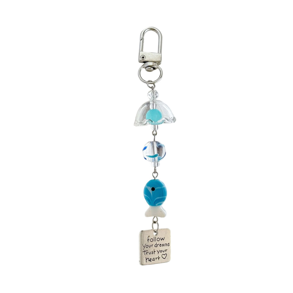 Stylish Marine Fish Phone Charm Resin Material- Door Buckle Blue 7696001082508