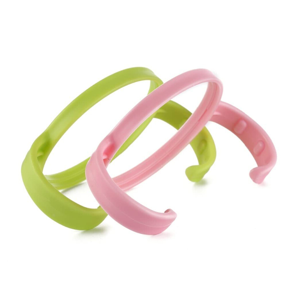 Bottle Handles Grip For Baby Bottles, Easy Hold For Infants, 2 Pack Green/Pink