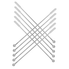 10Pcs Stainless Steel Reusable Coffee Stirring Spoon