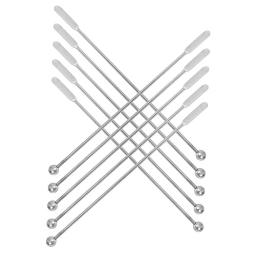 10Pcs Stainless Steel Reusable Coffee Stirring Spoon