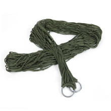 Nylon Rope Mesh Hammock Camping Hammock Sleeping Hammock for Outdoor Activities Army Green Ideal for Leisure and Adventure