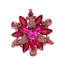 Sturdy Florals Brooch Comfortable Wear Office Party-Pink