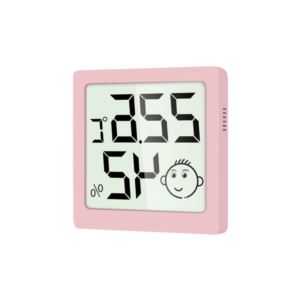 Pink Electronic Temperature Humidity Meter Magnetic Attachment