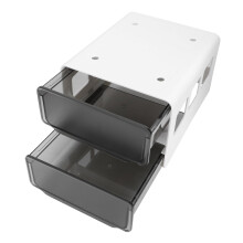 Under Desk Drawer Organizer Box Transparent Plastic Storage Container for Office Dorm Study Pens Rulers