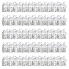 50PCS Eid Mubarak Boxes Eid Decoration Supplies Candy Box-White