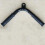 Fitness V Shape Lat Pull Bar, Black Triceps Bar with Rubber Handles, Cable Pull Handle Curl Strength Training Pull Handle for Fitness Accessories 2