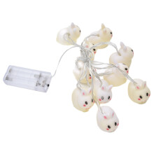 Indoor Outdoor Party Lights, Festival Decorative Fairy Lights For Kids Bedroom, Cute Animal String Lights With Ten Rabbit Warm White High Quality Sili