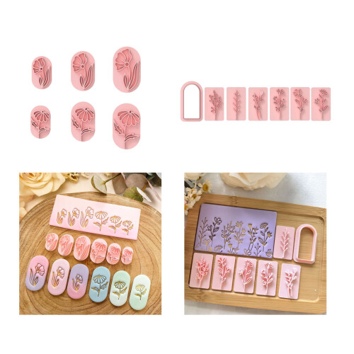 Reusable Leaf Shape Clay Cutters Clay Cutting Tool-7 piece set 2