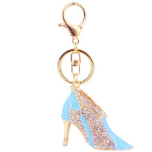 Adorable High Heel Shoe Keychain Portable Key Holder-Blue