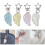 Elegant Winged Bag Charm Jewelry Accessory Scratch-Pink 3