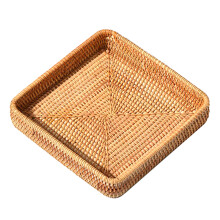 Boho-Badezimmer-Organizer, perfekte Geschenkidee zum Einzug, handgefertigter Aufbewahrungskorb aus gelbem Rattan, multifunktional