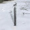 Medidor de neve para jardim, régua de 60 cm (24 polegadas), peça de metal resistente à água e à ferrugem, fácil de instalar, decoração 5