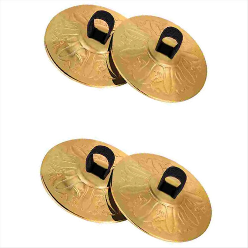 4pcs Copper Finger Cymbals Small Belly Dancing Mini Musical Instrument 1