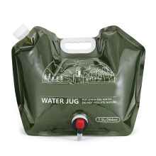 Outdoor Water Bag with Tap Folding Shovel Drinking Water Container and Leakproof Water Storage Carrier