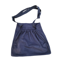 Multipurpose storage bag made of sailcloth, gardening apron, bag for fruits and vegetables, black