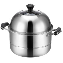 Stainless Steel Steamer Pot Set with Rice Cooker Double Boiler for Soup and Vegetable Cooking