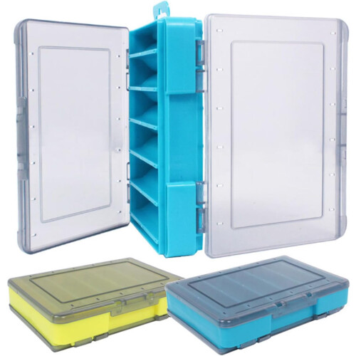 Tackle Box Multi Compartment Fishing Tackle Storage Box Visible Case Double Side Hooks Storage Container Case Ref: 4522 1