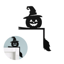 Gruselige Eleganz: Wiederverwendbare PVC-Aufkleber, hochwertiges Fledermaus-Set aus Holz für Halloween-Dekorationen im Innenbereich,