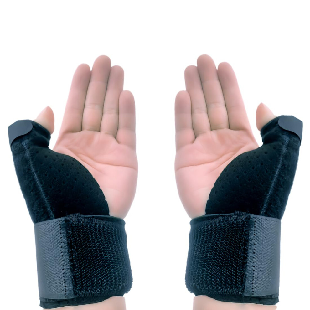 Pack of 2 Thumb Bandage, Thumb Brace and Wrist Support for Right and Left Hands, Thumb Orthosis Breathable,, Stabilisation