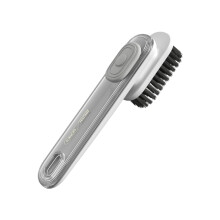 Shoe Cleaning Brush with Soft Dense Bristles and Liquid Dispenser for MultiSurface Use White